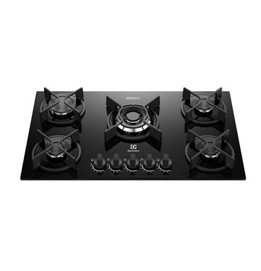 Cooktop 5 Bocas a Gás Electrolux Mesa Vidro Experience ChamaPrecisa, Multi Chama e Grade de Ferro Fundido (KE5GC) - Bivolt